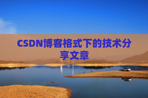 CSDN博客格式下的技术分享文章
